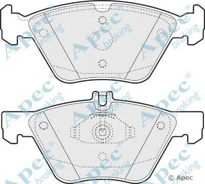 APEC BRAKING pad1393 -  Комплект тормозных колодок, дисковый тормоз